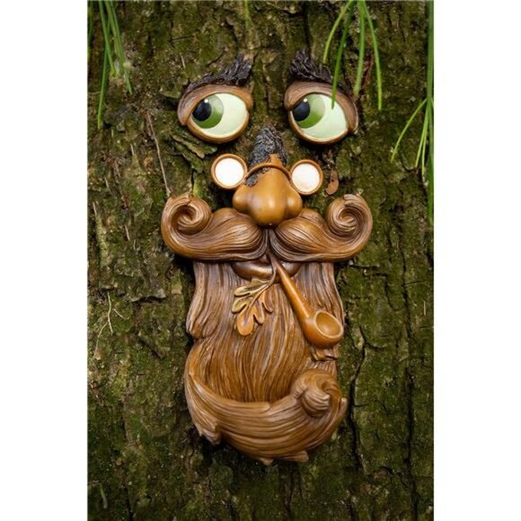 Tree Faces Decor Outdoor – Tree Hugger Yard Art Garden Decoration – Bird Feeders - Picture 5 of 6